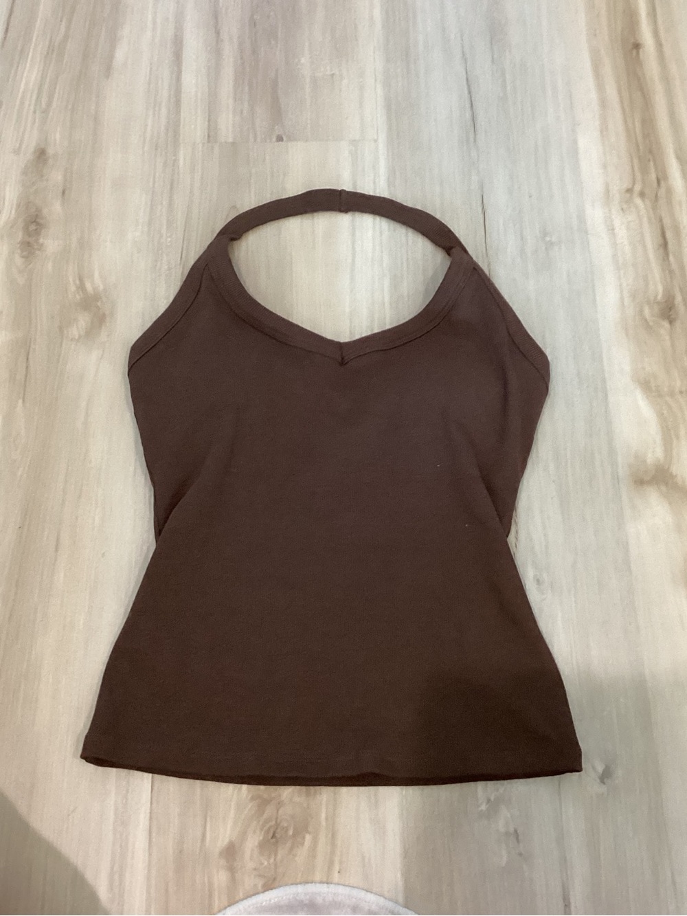 Women’s Brown Halter Neck Tank Top